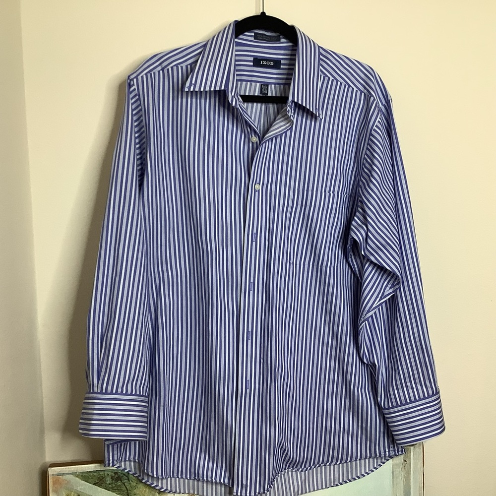 B-Izod 100% cotton twill button down shirt, 16 1/2, 32/33, large